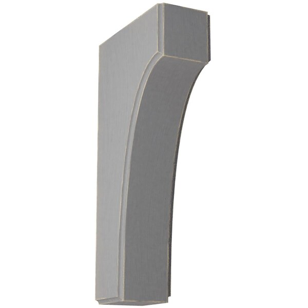 Ekena Millwork 1 3/4"W x 4"D x 8"H Clarksville Wood Vintage Decor Bracket, Pebble Grey BKTWD02X04X08CVPG - main
